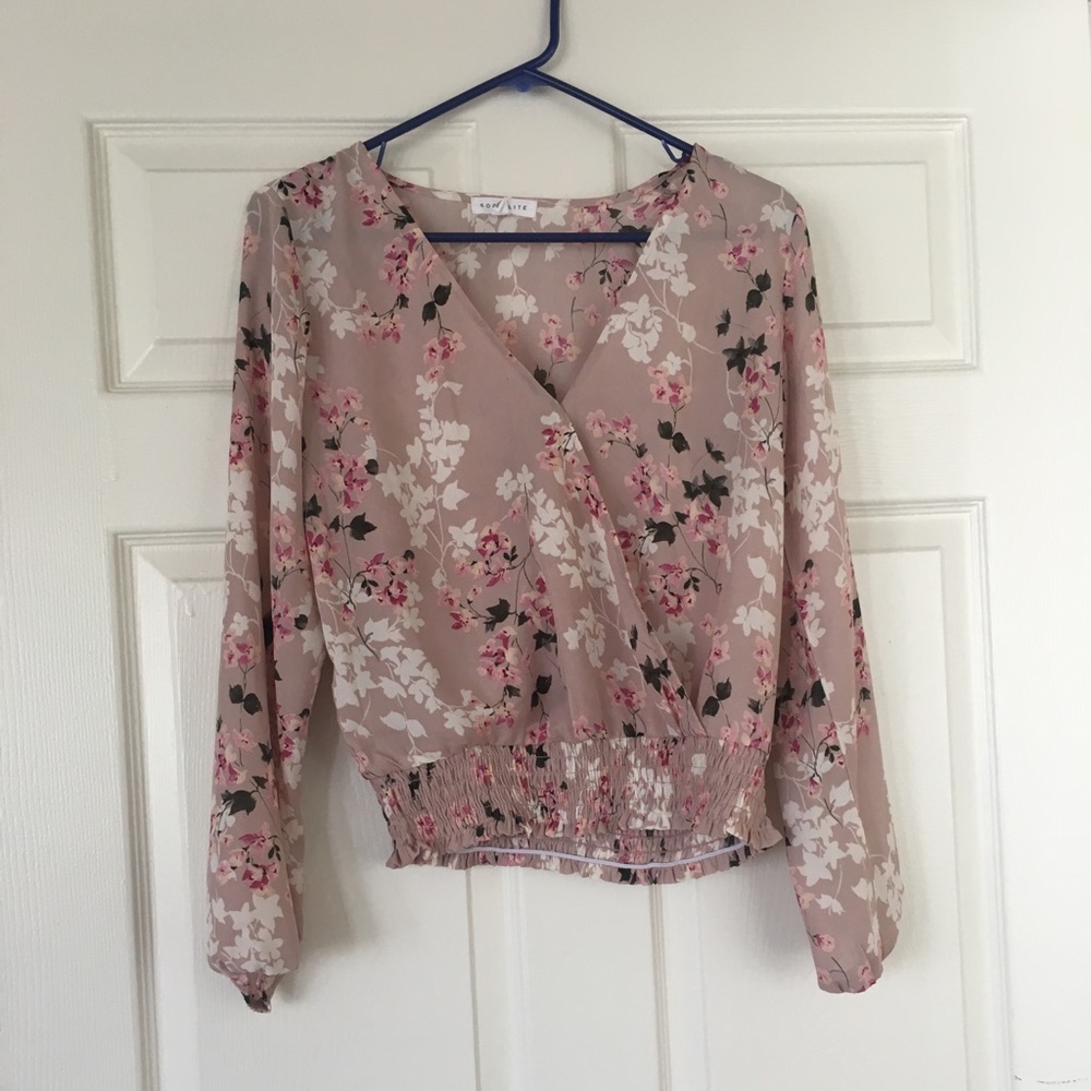 Socialite floral blouse in pink , S